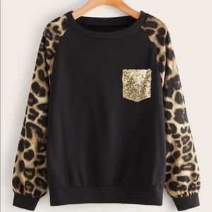 NWOT Leopard Print Sweatshirt